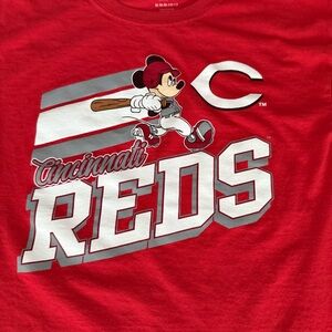 Disney Mickey Mouse Cincinnati Reds T-Shirt By Fanatics Red Size  Youth Medium